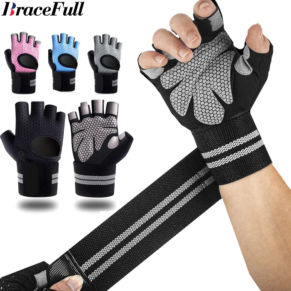Crossfit Workout With Equipment - 1 paar halve vinger gym fitnesshandschoenen
