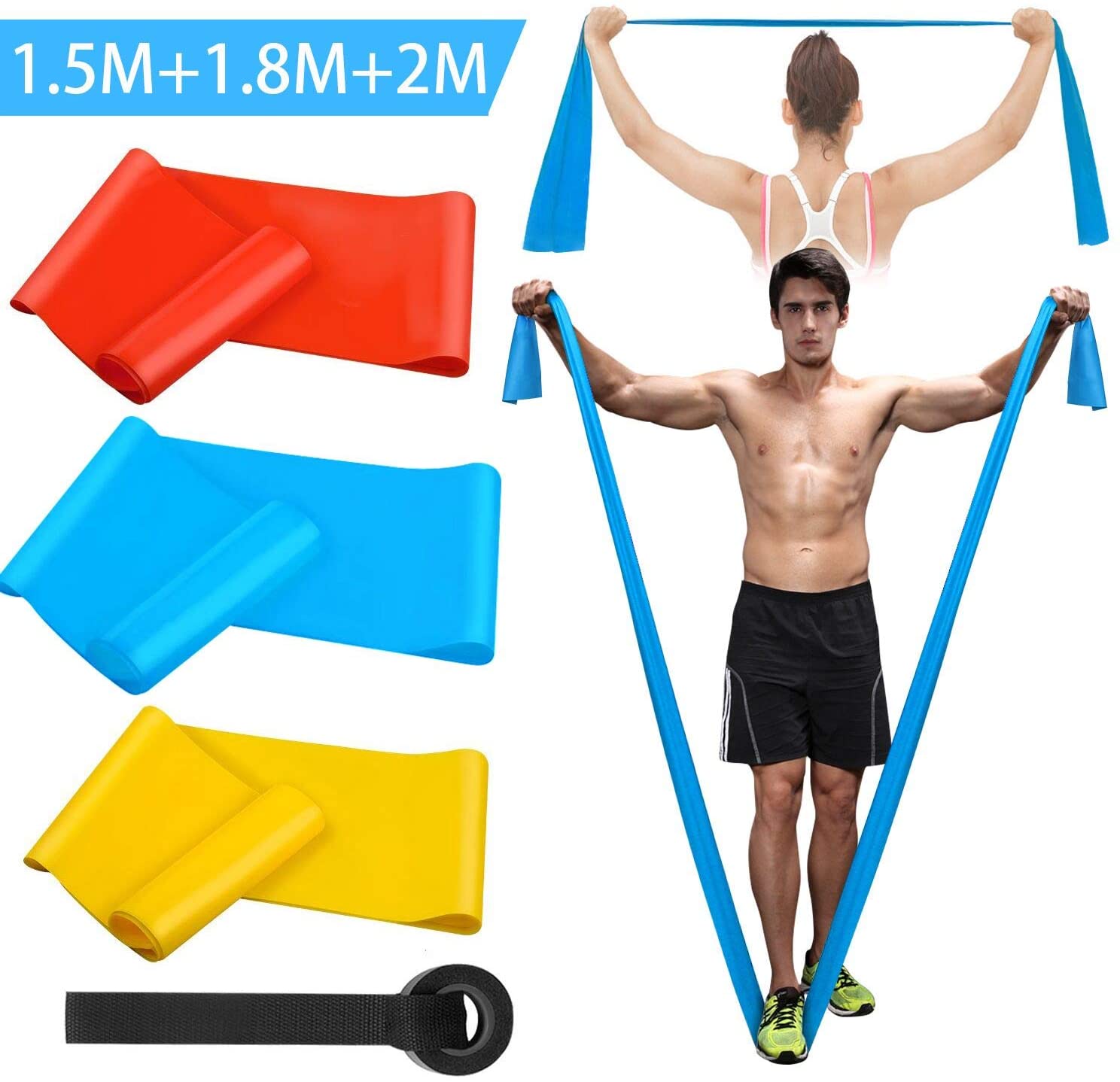 Crossfit Workout With Equipment - Elastische fitnessbanden 3-delige weerstandsbanden Elastische fitnessbanden