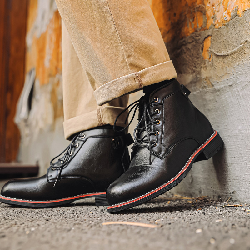 Luxe Retro Hoge Heren Leren Sc - Crossfit Male recensie en prijs