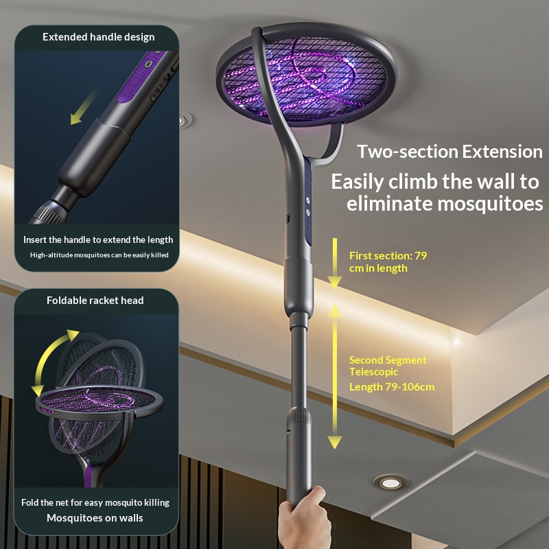 Roterende kop Bug Zapper Racke - Head Racket Boom recensie en prijs